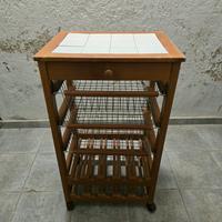 carrello colore ciliegio 