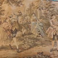 Arazzo antico in lino e cotone