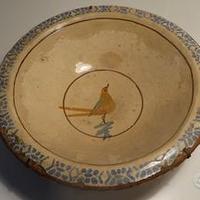 piatto fondo antico CANTALUPO uccellino