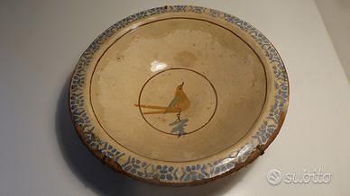 piatto fondo antico CANTALUPO uccellino