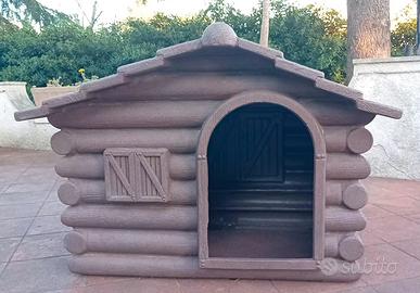 Cuccia per cane in resina effetto legno, x grande