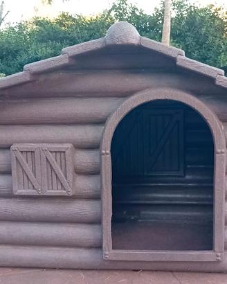 Cuccia per cane in resina effetto legno, x grande