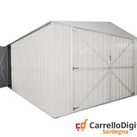 Box acciaio garage auto lamiera 360x600 bianco