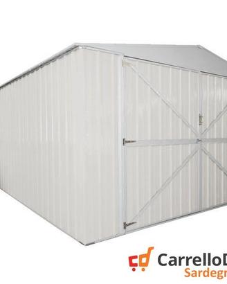 Box acciaio garage auto lamiera 360x600 bianco