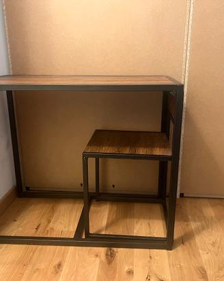 Set Tavolo + 2 Sedie Legno e Metallo