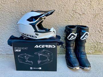 Casco e stivali Acerbis