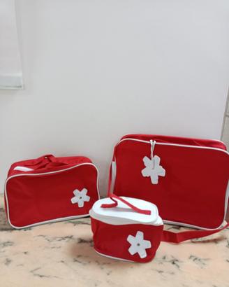 Set Beauty "Bottega Verde" in tela e PVC 3 Misure