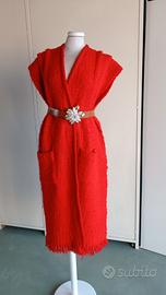 Gilet in lana tessuta a telaio d'epoca