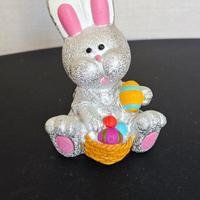 Coniglio pasquale con uova soprammobile decorazion