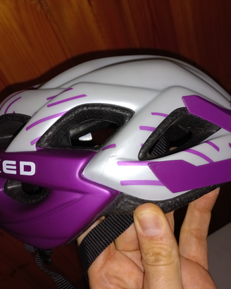 Casco bici bambina con luci 7-10 anni