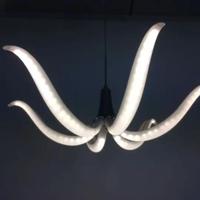 Lampadario Led metallo cromo/acrilico bianco
