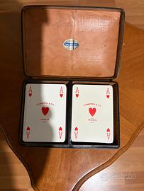 Cofanetto Dal Negro in pelle con carte