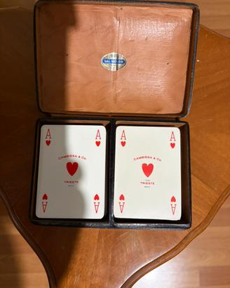 Cofanetto Dal Negro in pelle con carte