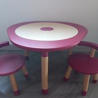 Mutable tavolo con due sedie completo di accessori