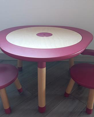 Mutable tavolo con due sedie completo di accessori
