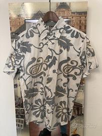 Camicie hawaiiane floreali con bottoni uomo S M L