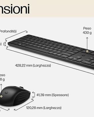 Tastiera e mouse wireless combinati HP 655