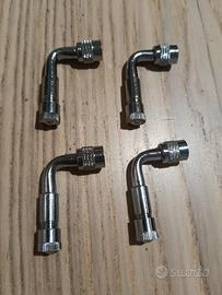4 adattatori valvole a gomito per auto/moto