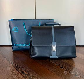 Borsa Piquadro in vera pelle nera NUOVA