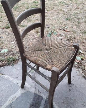 sedie antiche in paglia