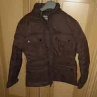 giacca in piumino marrone con tasche nuovo