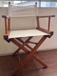 4 seggiole “regista” in legno + 1
