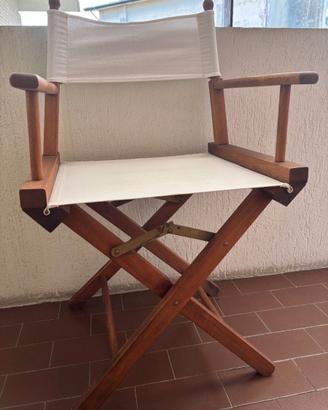 4 seggiole “regista” in legno + 1