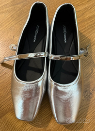 Ballerine Mary Jane color argento