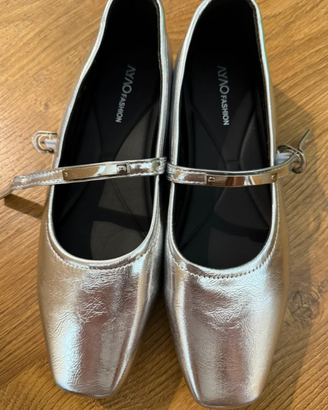 Ballerine Mary Jane color argento