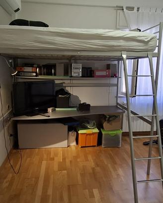 Letto Soppalco IKEA Tromso con scrivania 140cm