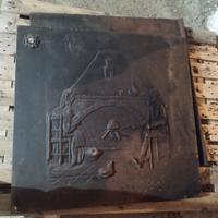 2 lastre in ferro per caminetto 