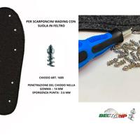 Chiodi bestgrip per stivali da pesca suola Feltro