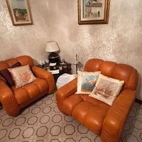 2 poltrone in pelle