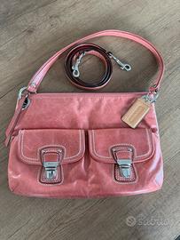 Borsa Coach in pelle rosa