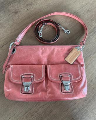 Borsa Coach in pelle rosa