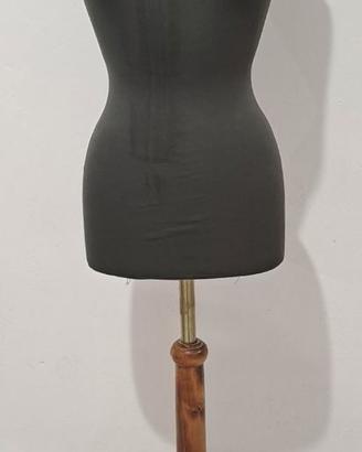 Manichino sartoriale busto donna vintage con piant