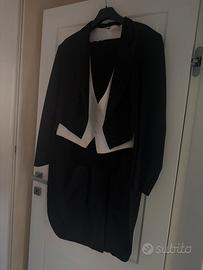 Frac Nero con gilè bianco atelier Francesco