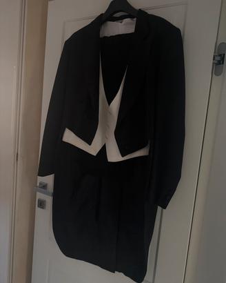 Frac Nero con gilè bianco atelier Francesco