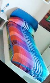 Letto singolo come da foto con rete a doghe