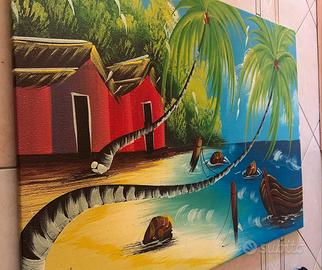  quadro stampa su tela stil batik  1,15cm  0,85cm 