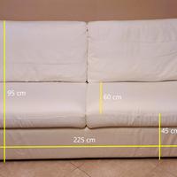 Divano in tessuto completamente sfoderabile