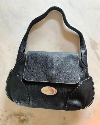 Fendi Selleria, borsa in pelle nera