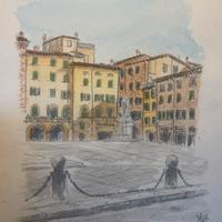 Quadro Lucca acquerello dipinto