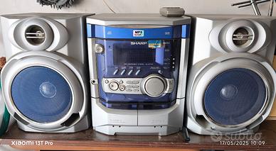 stereo Sharp multi cd  mp3 con telecomando 