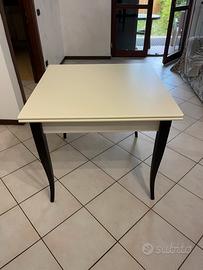 Tavolo da cucina allungabile bianco 90x90
