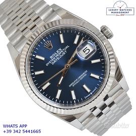ROLEX Datejust 126234 Soleil blue dial Full Set