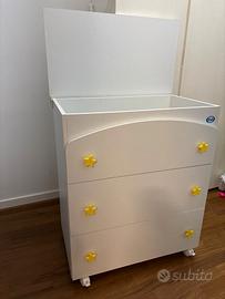 Mobiletto cassettiera bagnetto 