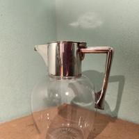 Antica Caraffa In Vetro e antico argento raro