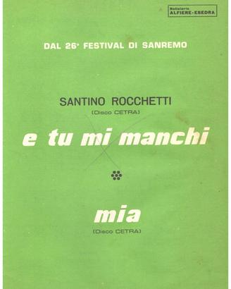 Spartito doppio di Santino Rocchetti