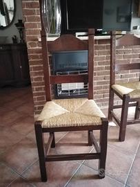 sedie rustiche impagliate molto robuste